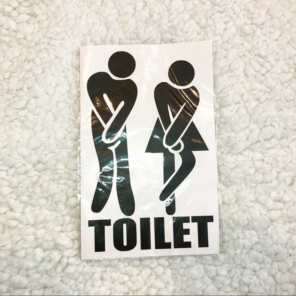 Restroom Decal, funny mens and womens sign